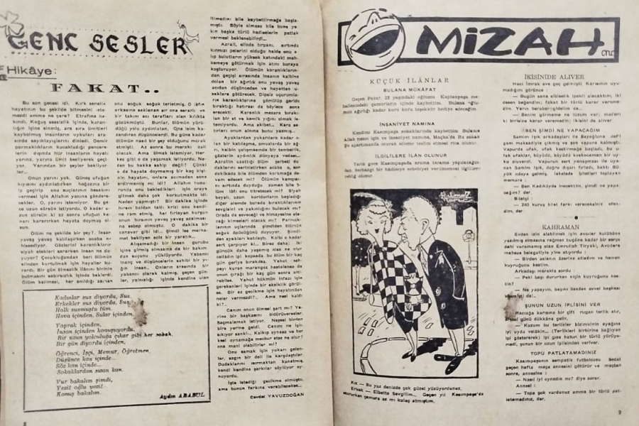 1960 KASIMPAŞA SESİ DERGİSİ NADİR YEREL TARİH VE KOLEKSİYONLUK HAFTALIK MUHİT MECMUASI