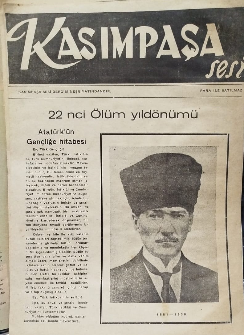 1960 KASIMPAŞA SESİ DERGİSİ NADİR YEREL TARİH VE KOLEKSİYONLUK HAFTALIK MUHİT MECMUASI