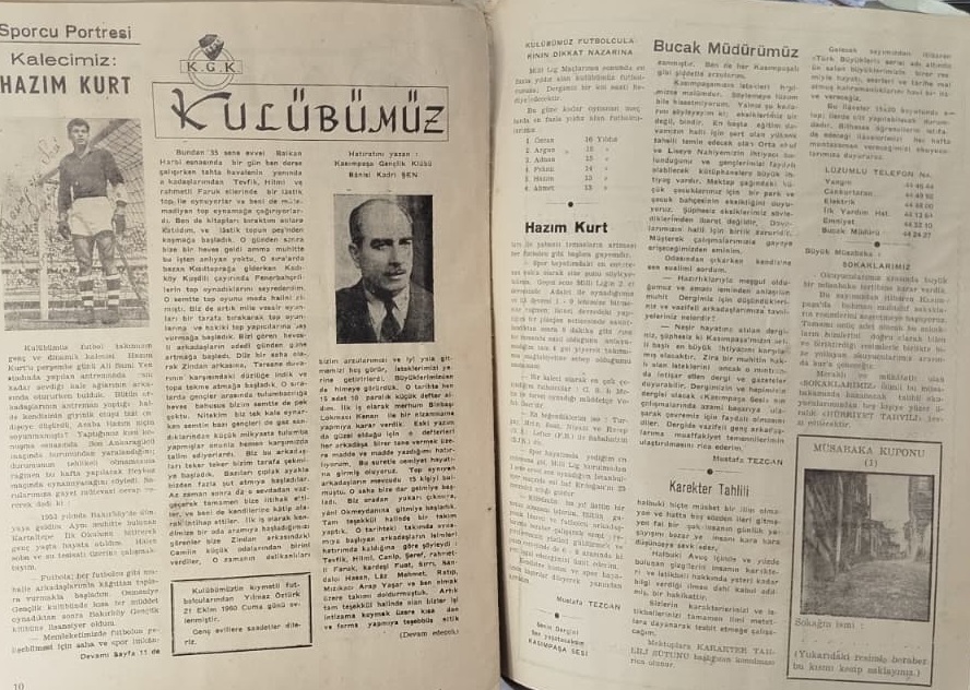 1960 KASIMPAŞA SESİ DERGİSİ NADİR YEREL TARİH VE KOLEKSİYONLUK HAFTALIK MUHİT MECMUASI