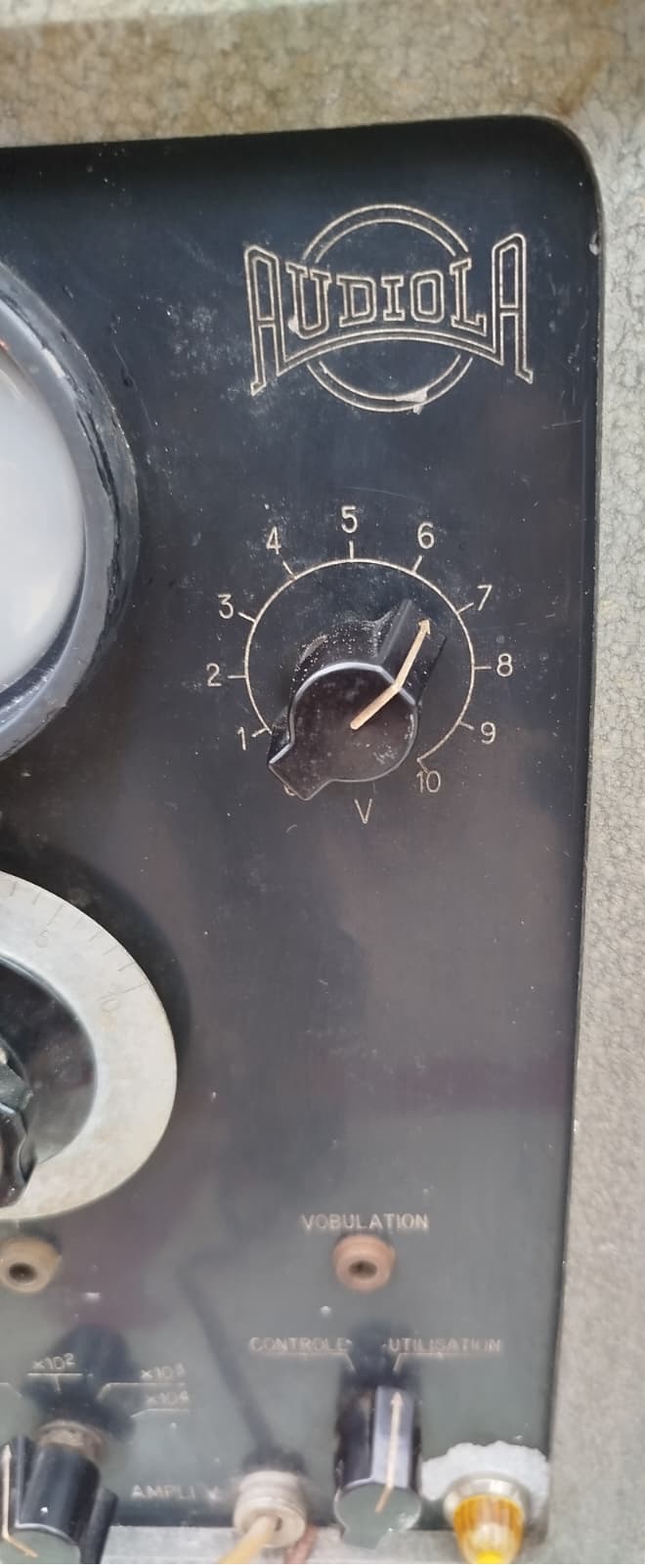 1950 VOBULOSCOPE MODELE 102 B AUDIOLA VINTAGE FRANSIZ LAMALI TEST CİHAZI ANTİKA SİNYAL ÜRETECİ