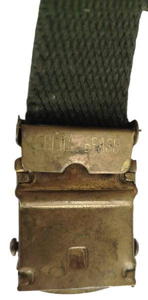 USA ORİJİNAL VİNTAGE ASKERİ TİP MASİF PİRİNÇ TOKALI KANVAS PALASKA AMERİKAN ASKER KEMER