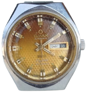 1970 OMAX AUTOMATIC 25 JEWELS CRYSTAL CAM ERKEK KOL SAATI NADIR BAL PETEGI DESENLI KADRAN