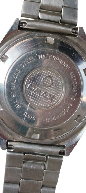 1970 OMAX AUTOMATIC 25 JEWELS CRYSTAL CAM ERKEK KOL SAATI NADIR BAL PETEGI DESENLI KADRAN