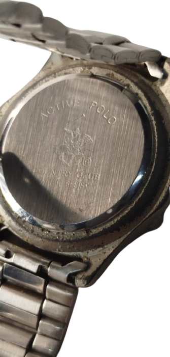 1990 ACTIVE POLO COUNTRY CLUB VINTAGE ERKEK KOL SAATI JAPON MEKANIZMALI VE CELIK KORDONLU SIK TASARIM