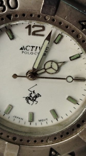 1990 ACTIVE POLO COUNTRY CLUB VINTAGE ERKEK KOL SAATI JAPON MEKANIZMALI VE CELIK KORDONLU SIK TASARIM