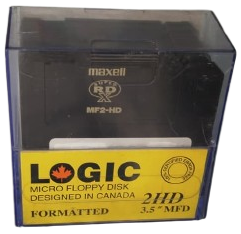 1990 MAXELL VE LOGIC MARKA VINTAGE 3.5 INC DISKET SETI KUTULU VE MUHAFAZALI KOLEKSIYONLUK KUTUSUNDA13 ADET 