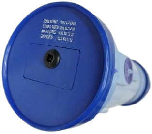 DENİZ FENERİ DERNEĞİ YÜZYILIN İYİLİK HAREKETİ TEMALI DENİZ FENERİ FORMUNDA NOSTALJİK MAVİ PLASTİK KUMBARA