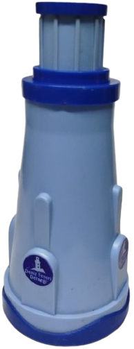 DENİZ FENERİ DERNEĞİ YÜZYILIN İYİLİK HAREKETİ TEMALI DENİZ FENERİ FORMUNDA NOSTALJİK MAVİ PLASTİK KUMBARA