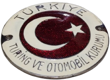 ANTİKA TÜRKİYE TURİNG VE OTOMOBİL KURUMU MİNELİ METAL ARAÇ PANJUR ARMASI AMBLEMİ