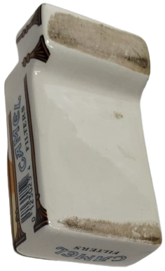 1970 CAMEL FILTERS SİGARA PAKETİ FORMUNDA AYNI OLCULERDE ANTİKA SERAMİK KÜLLÜK 