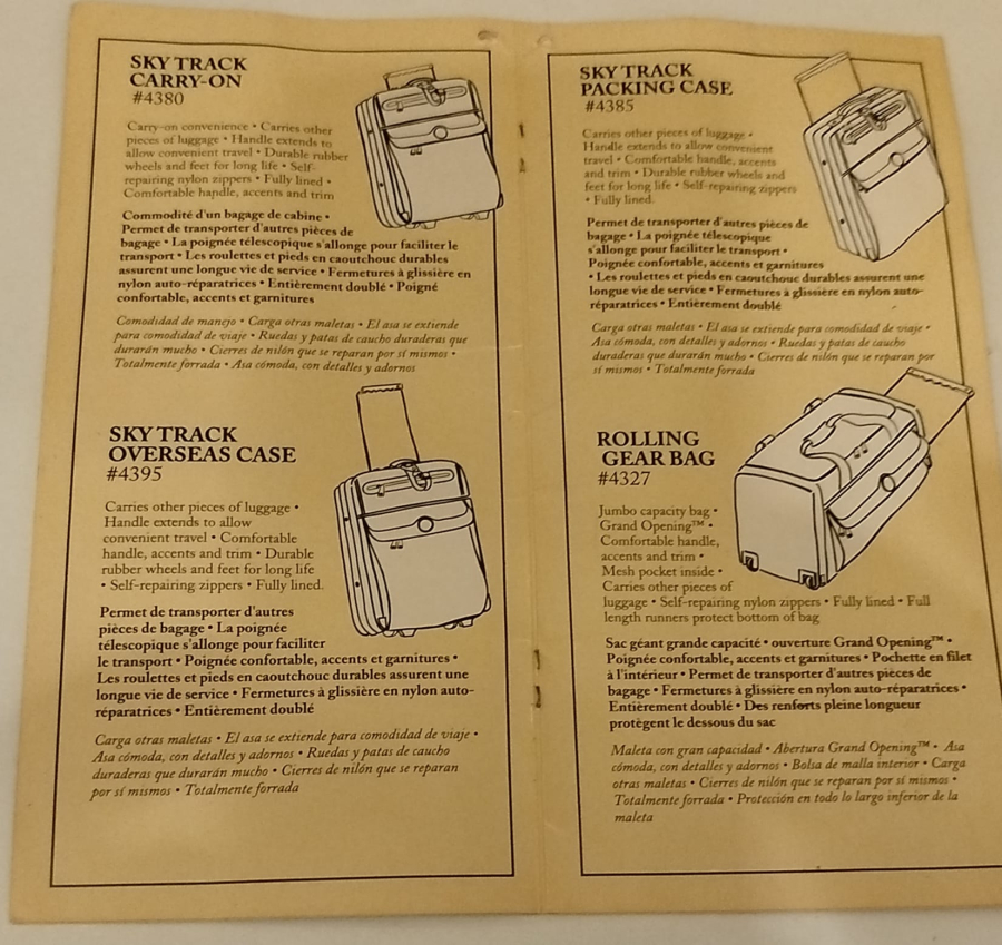 USA SKYWAY MARKA ANTİKA DEĞERİNDE VİNTAGE KANVAS VE DERİ DETAYLI ÇOK AMAÇLI TEKERLEKLİ SEYAHAT VALİZİ