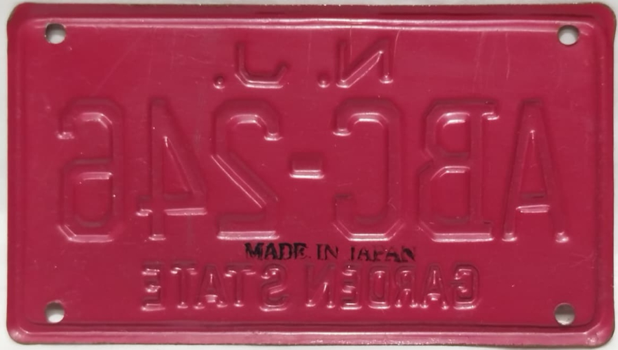 AUTHENTİC MİNİATURE LİCENSE PLATE ORJİNAL JAPAN TENEKE BİSİKLET CEKCEK TAKILMAMIŞ PLAKA