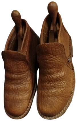 1970 CAMEL BOOTS MARKASINA AIT KOLEKSIYONLUK VINTAGE DERI AYAKKABI FORMLU DEKORATIF AHŞAP KALIPLI OBJE 