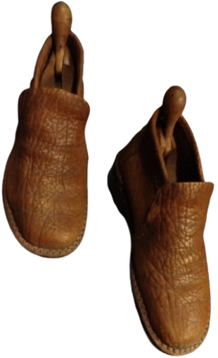 1970 CAMEL BOOTS MARKASINA AIT KOLEKSIYONLUK VINTAGE DERI AYAKKABI FORMLU DEKORATIF AHŞAP KALIPLI OBJE 