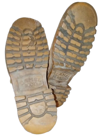 1970 CAMEL BOOTS MARKASINA AIT KOLEKSIYONLUK VINTAGE DERI AYAKKABI FORMLU DEKORATIF AHŞAP KALIPLI OBJE 