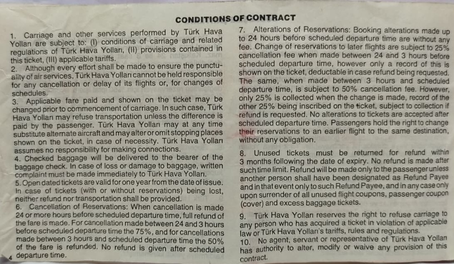 1970'LER TÜRK HAVA YOLLARI ORİJİNAL NOSTALJİK İÇ HAT YOLCU BİLETİ İSTANBUL ANKARA KOLEKSİYONLUK EFEMERA