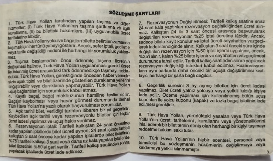 1970'LER TÜRK HAVA YOLLARI ORİJİNAL NOSTALJİK İÇ HAT YOLCU BİLETİ İSTANBUL ANKARA KOLEKSİYONLUK EFEMERA