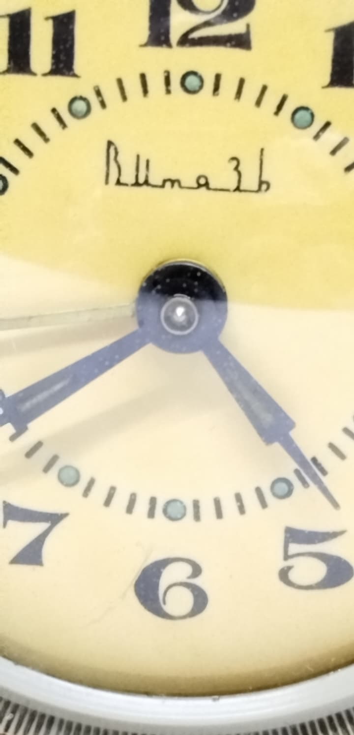 1950 SOVYET DÖNEMİ ANTİKA ALMAZ MARKA KURMALI MASA SAATİ NADİR KOLEKSİYONLUK MİNİMALİST TASARIM 