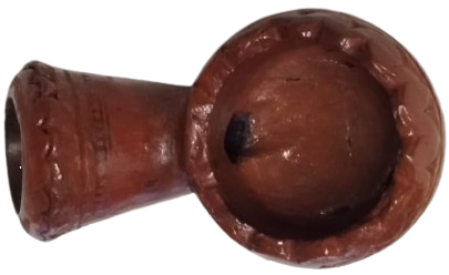 OSMANLI DEMGALI 19 YUZYIL TOPHANE LÜLE TÜTÜN İÇME KIZIL KİL TOPRAK İLE ELDE YAPILIP FIRINDA PİSMİS TERRACOTTA