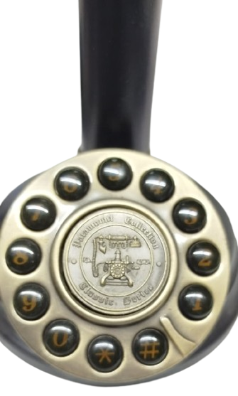 PARAMOUNT COLLECTIONS ANTİK TARZ TUŞLU NOSTALJİK SİYAH PİRİNÇ ASKILI ASMA TİPİ MASAÜSTÜ TELEFON