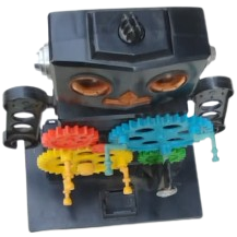 19780 GEAR ROBOT RETRO RENKLİ ÇARKLI MEKANİK PİLLİ OYUNCAK ROBOT KOLEKSİYONLUK NADİR NOSTALJİ OBJESİ