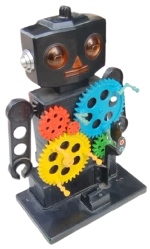 19780 GEAR ROBOT RETRO RENKLİ ÇARKLI MEKANİK PİLLİ OYUNCAK ROBOT KOLEKSİYONLUK NADİR NOSTALJİ OBJESİ