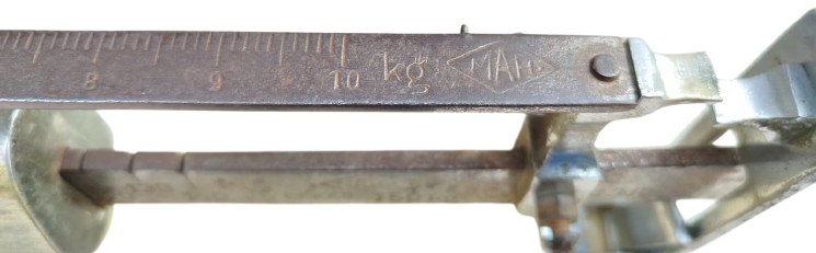 MAH LOGOLU ANTİKA HASSAS TERAZİ TARTI MEKANIK ECZANE TİPİ KOLEKSİYONLUK KİLO VE BOY OLCUM ALETİ