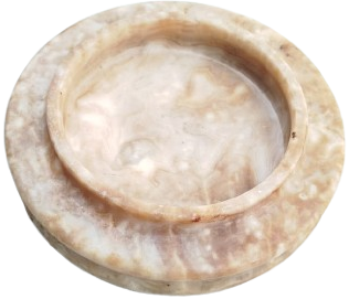 1960 ANTİKA DOĞAL MERMER VE ONİKS TAŞINDAN MAMUL EL İŞÇİLİĞİ DEKORATİF KULLUK