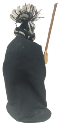 1970 EL YAPIMI VİNTAGE BEFANA CADI FİGÜRÜ SÜPÜRGELİ DEKORATİF KOLEKSİYONLUK OBJE