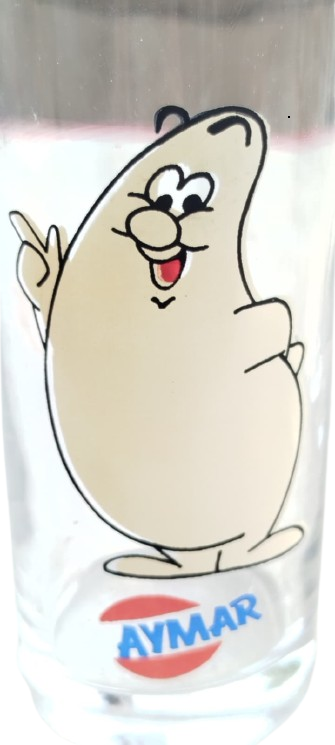 VİNTAGE AYMAR YAĞ REKLAM LOGOLU KOLEKSİYONLUK CAM BARDAK