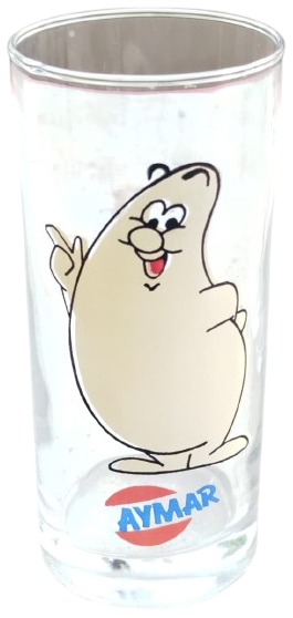 VİNTAGE AYMAR YAĞ REKLAM LOGOLU KOLEKSİYONLUK CAM BARDAK