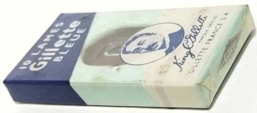 FRANSA ÜRETİMİ NADİR KOLEKSİYONLUK KİNG C GILLETTE BLEUE 10LU JİLET PAKETİ HİÇ AÇILMAMIŞ