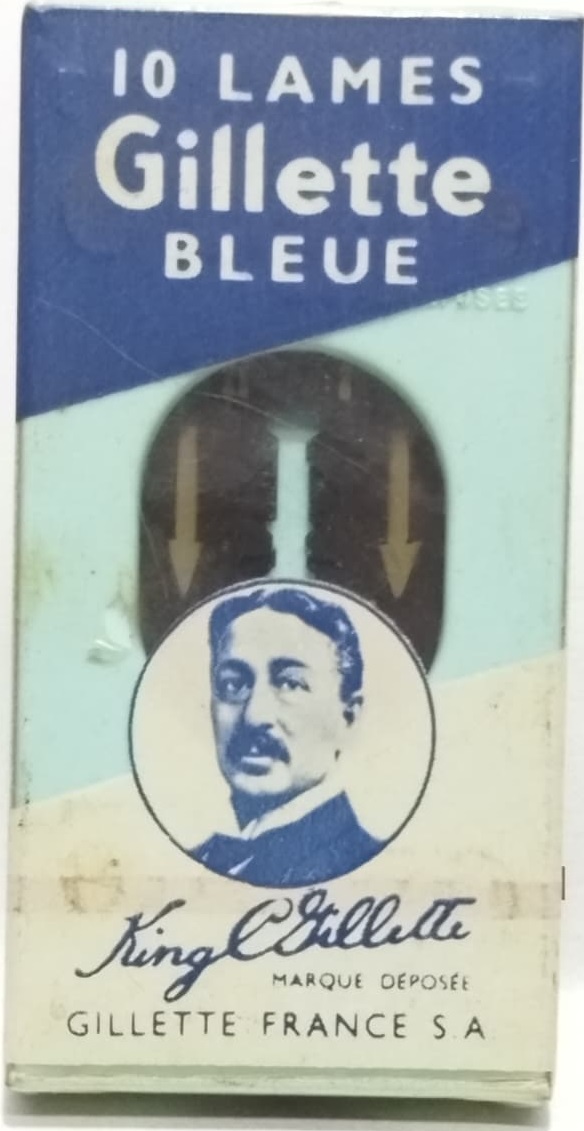 FRANSA ÜRETİMİ NADİR KOLEKSİYONLUK KİNG C GILLETTE BLEUE 10LU JİLET PAKETİ HİÇ AÇILMAMIŞ