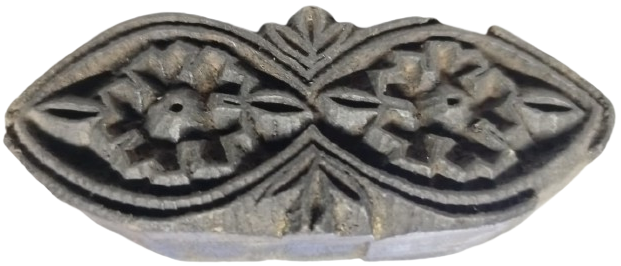 1900 OSMANLI DESEN AHŞAP TOKAT YÖRE YAZMA KUMAS BASKI KALIBI TAMAMI ELDE YAPILMA OYMA 