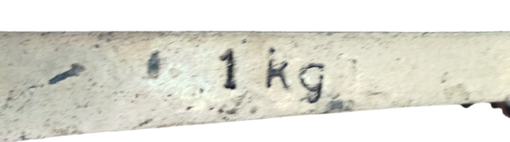 1950 EL YAPIM PİRİNÇ TERAZİ 1 KG KAPASİTELİ CUMHURİRET DÖNEMİ AYAR DAMGALI KOLEKSİYONLUK ÜRÜN