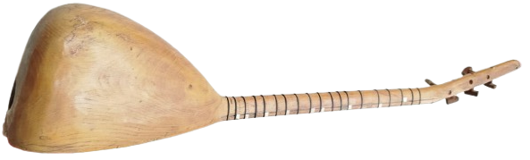 1950 OYMA KAZIMA TEKNE DUT AĞACI EL YAPIMI KÜÇÜK BOY CURA BAĞLAMA SAZ CURA