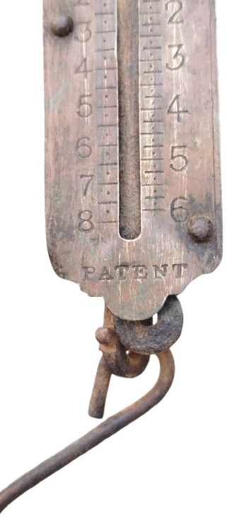 1940  İNGİLİZ HUGHES POCKET BALANCE ÇİFT BİRİMLİ KANTAR KİLO VE OKKA PİRİNÇ EL TERAZİSİ EL KANTARI MEKANİK METAL