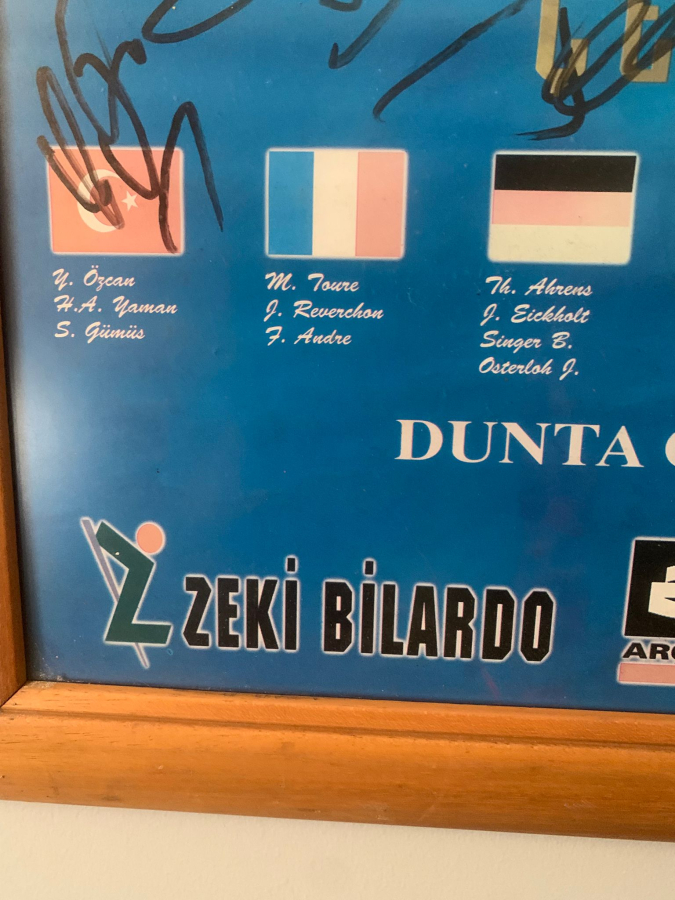TÜRKİYE BİLARDO FEDERASYONU '' AVRUPA ARTİSTİK BİLARDO ŞAMPİYONASI  ISLAK İMZALI AFİŞ