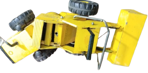 1970 MIGHTY TONKA LOADER VINTAGE SARI DEMİR KEPÇELİ DOZER  KONDİSYONLUK BUYUK BOYDA OYUNCAK
