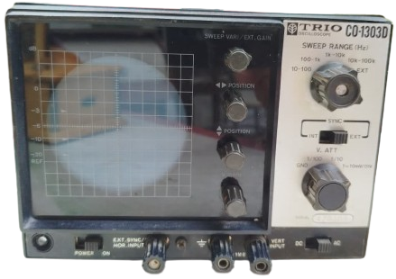 1970 TRIO CO-1303D VİNTAGE JAPON OSCILLOSCOPE ELEKTRONİK ÖLÇÜM CİHAZI SORUNSUZ ÇALIŞIR DURUMDA