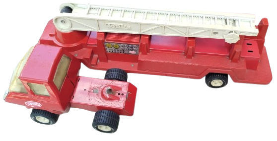 1970 USA ORİJİNAL ANTİKA TONKA METALUZUN MERDİVENLİ  İTFAİYE KAMYONU AMERİKAN YAPIMI RETRO OYUNCAK AMERİKAN