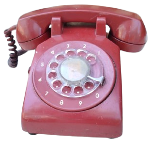 PTT TARAFINDAN ABONELERİNE AYLIK FATURAYA YANSITILARAK KİRAYA VERİLEN KANADA LİSANSLI BAKALİT MEKANİK KIRMIZI RENKDE CEVİRMELİ TELEFON 