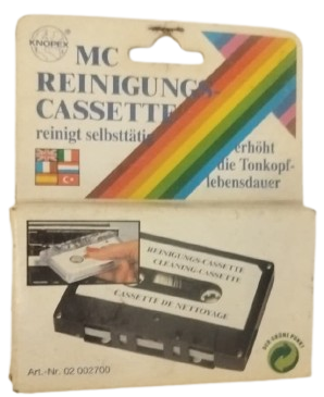 1990 ALMANYA URETİMİ ORJİNAL AMBALAJINDA HİC KULLANILMAMIS KNOPEX MARKA NOSTALJİK TEYP KASET TEMİZLEME KASETİ