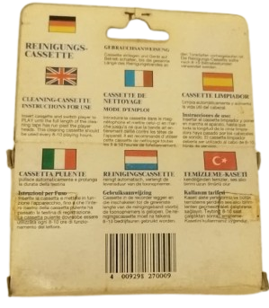 1990 ALMANYA URETİMİ ORJİNAL AMBALAJINDA HİC KULLANILMAMIS KNOPEX MARKA NOSTALJİK TEYP KASET TEMİZLEME KASETİ
