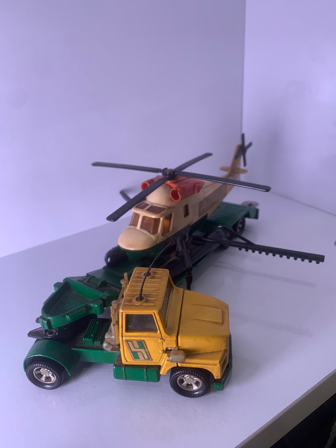 1970'LER VINTAGE MATCHBOX SUPERKINGS K92 ARAMA KURTARMA HELİKOPTERİ VE TRANSPORTER 