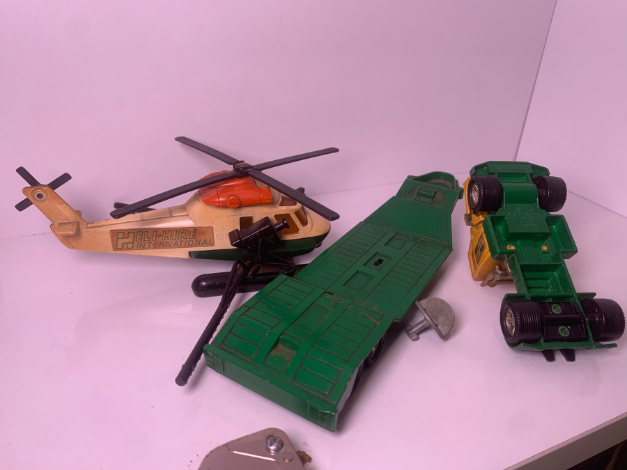1970'LER VINTAGE MATCHBOX SUPERKINGS K92 ARAMA KURTARMA HELİKOPTERİ VE TRANSPORTER 