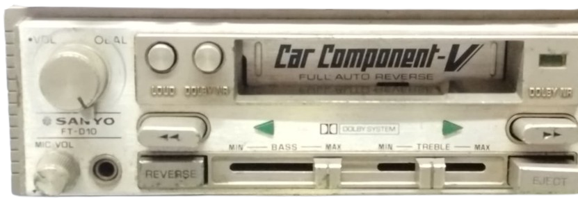 1980 SANYO CAR COMPONENT-V VİNTAGE OTO SES SİSTEMİ AMFİ (FT-A10), DİJİTAL RADYO/SAAT (FT-T10) VE OTOMATİK GERİ SARMA KASETÇALAR (FT-D10)