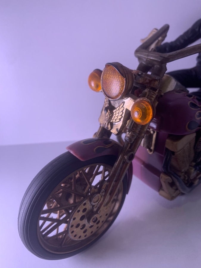 HARLEY DAVIDSON TARZI MOTOSİKLET VE SÜRÜCÜ FİGÜRÜ'' SERT PLASTİK''