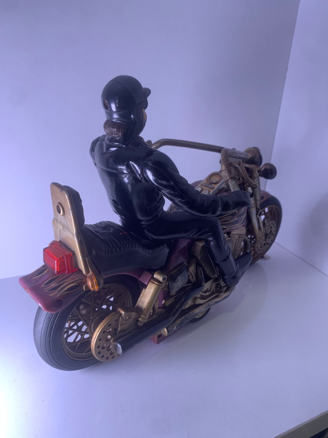 HARLEY DAVIDSON TARZI MOTOSİKLET VE SÜRÜCÜ FİGÜRÜ'' SERT PLASTİK''