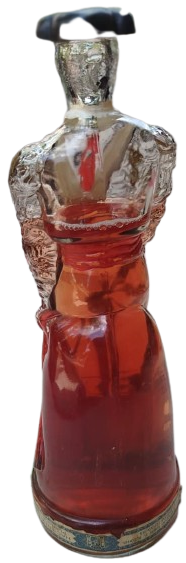 1970 İSPANYOL DESTİLERİA CAMPENY ÜRETİMİ ANTİKA KOLEKSİYONLUK MATADOR FİGÜRLÜ CAM BRANDY ŞİŞESİ